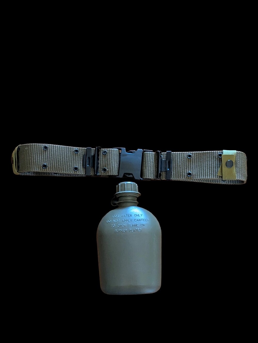 Olive Green Tactical Belt with Military Canteen